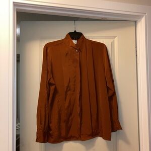 Vintage copper 80s blouse
